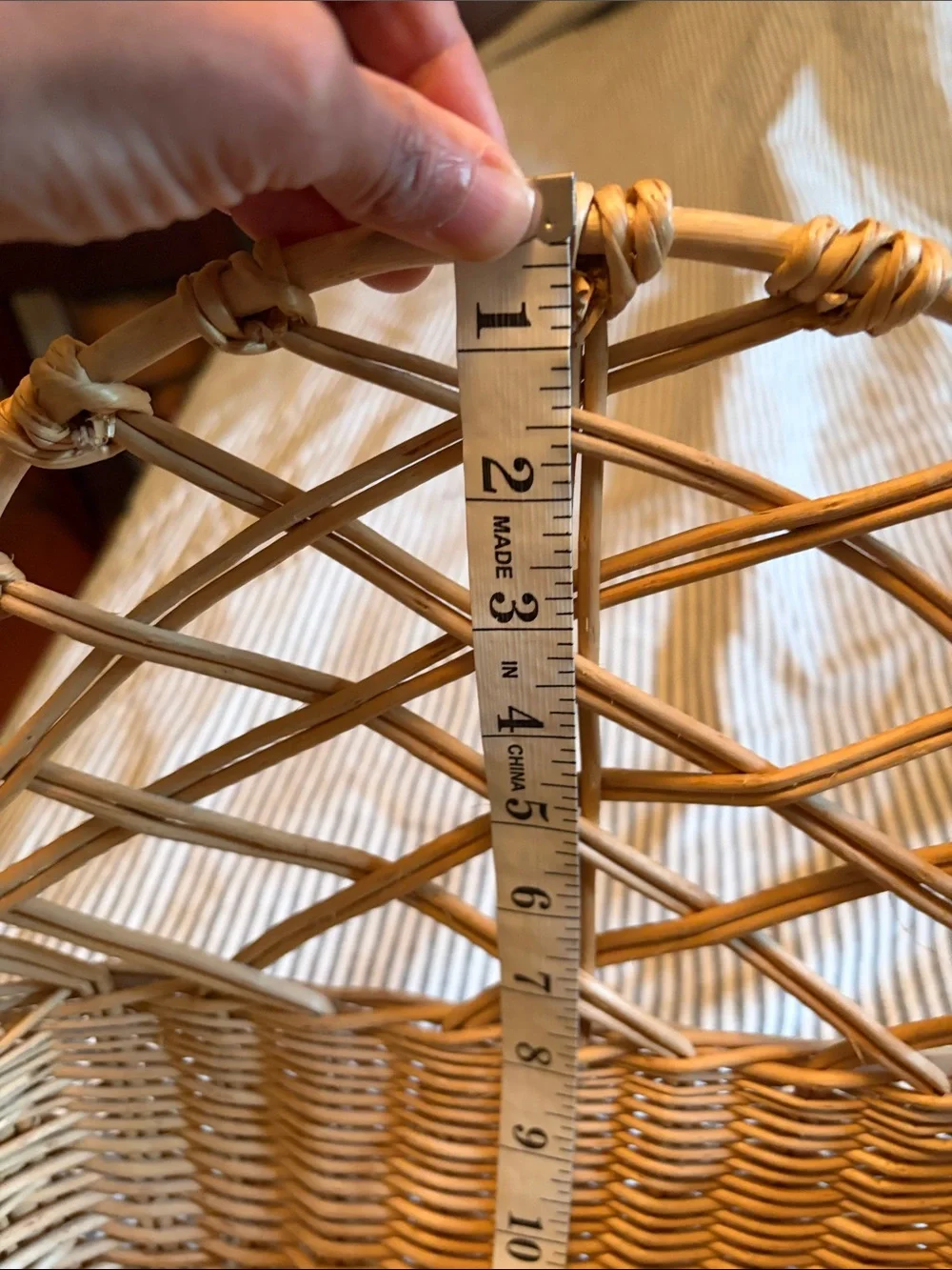 Natural Wicker Wall Basket - Neutral
